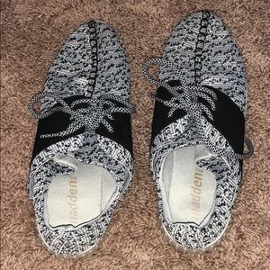 Black and white sneakers